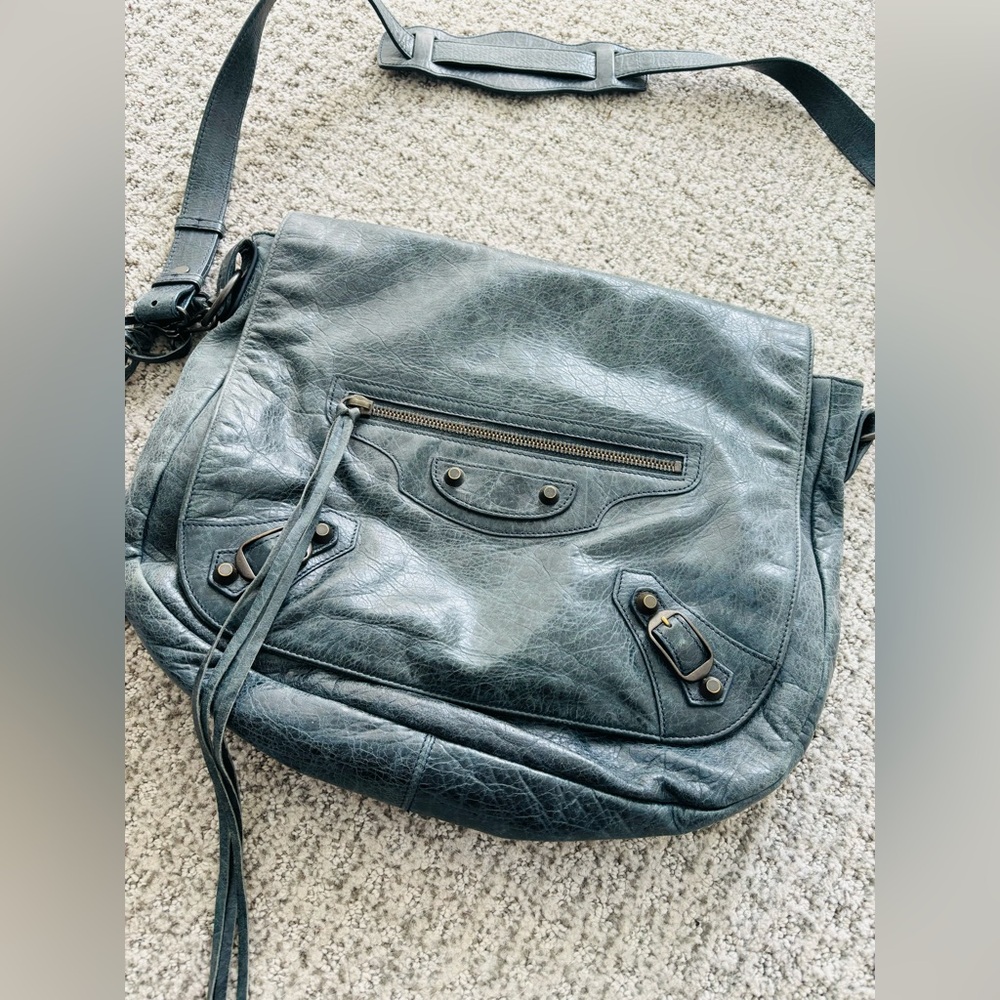 Balenciaga Motocross Folk Messenger Bag